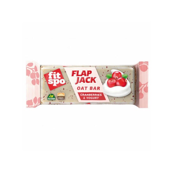 Baton Energetic FitSpo FlapJack Merișoare și Iaurt, 90 g