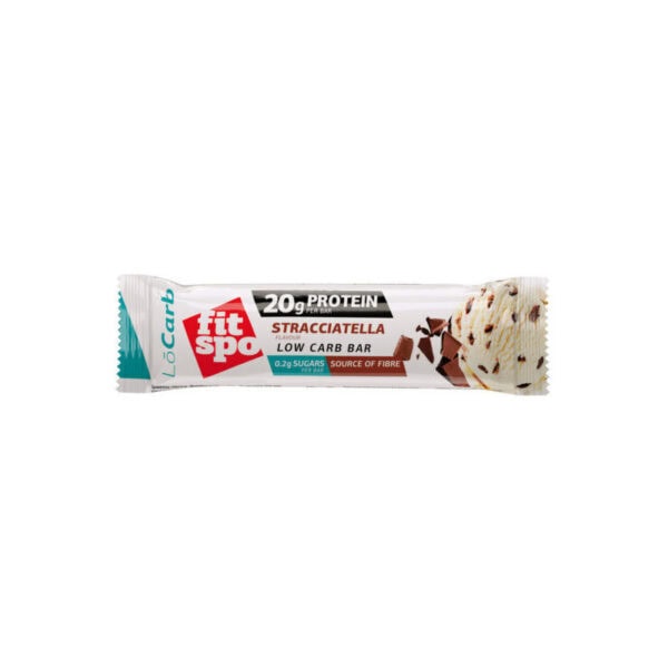 Baton Proteic FitSpo Low Carb, 20 g Proteină Stracciatella, 60 g