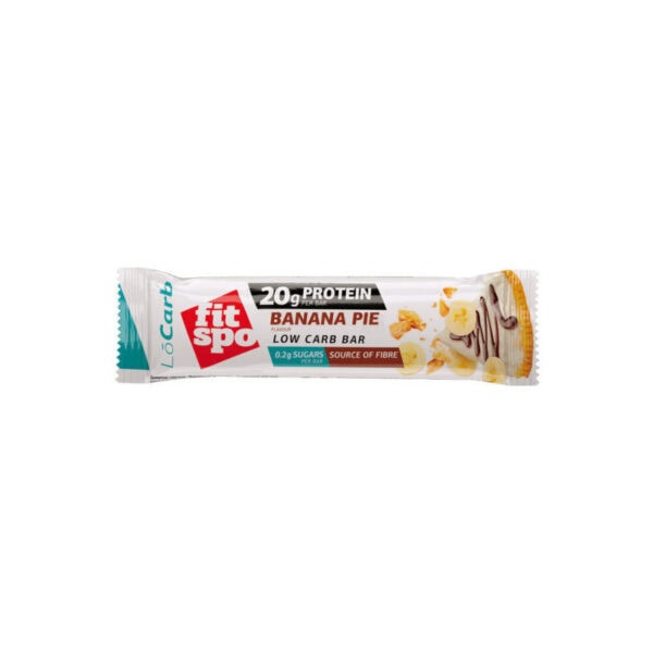 Baton Proteic FitSpo Low Carb 20 g Proteine, Banana Pie, 60 g
