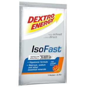 Bautura Hipotonica cu Carbohidrati & Electroliti Iso Fast Red Orange, 56 g, Dextro Energy