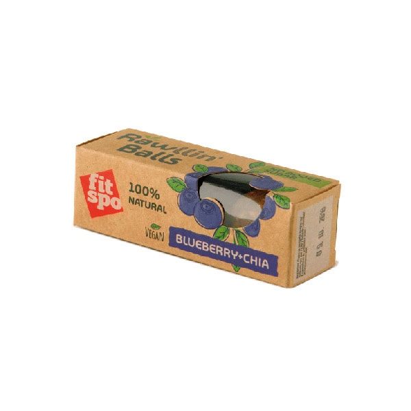 Raw Vegan Balls FitSpo, Afine și Chia, 48 g