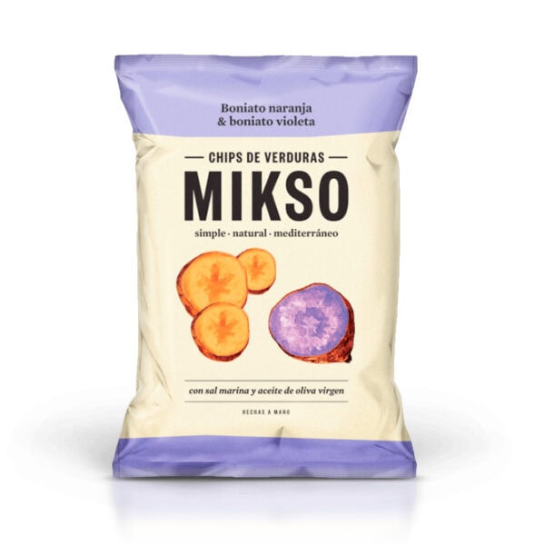 Chipsuri din Cartofi Dulci Portocalii & Violet, 85 g, Mikso