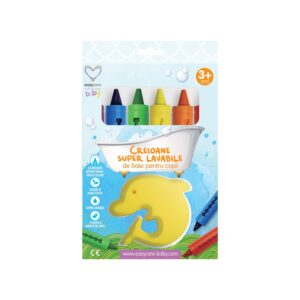 Creioane Super Lavabile de Baie Pentru Copii, 6 Bucati, EasyCare Baby
