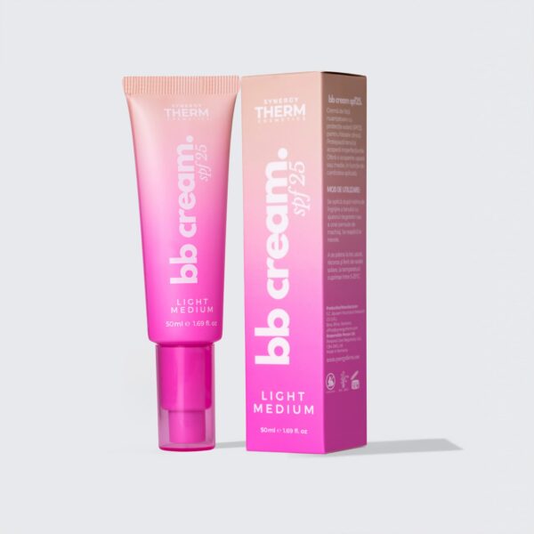 Crema de fata coloranta SPF25 BB Cream Light Medium, 50 ml, Synergy Therm