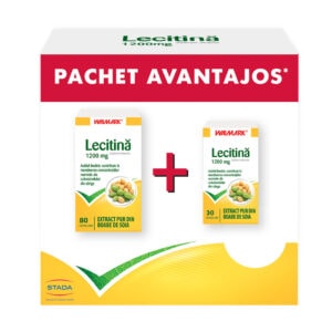 Pachet Lecitina 1200 mg, 80 Capsule + 30 Capsule, Walmark