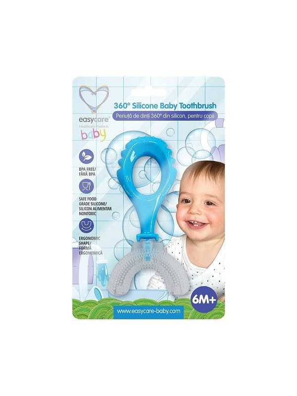 Periuta de Dinti din Silicon Pentru Copii, 360 Grade, EasyCare Baby