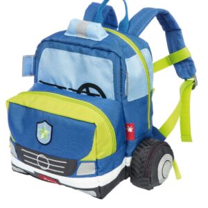 Rucsac pentru Copii Masina de Politie cu Roti si Detalii 3D, Sigikid