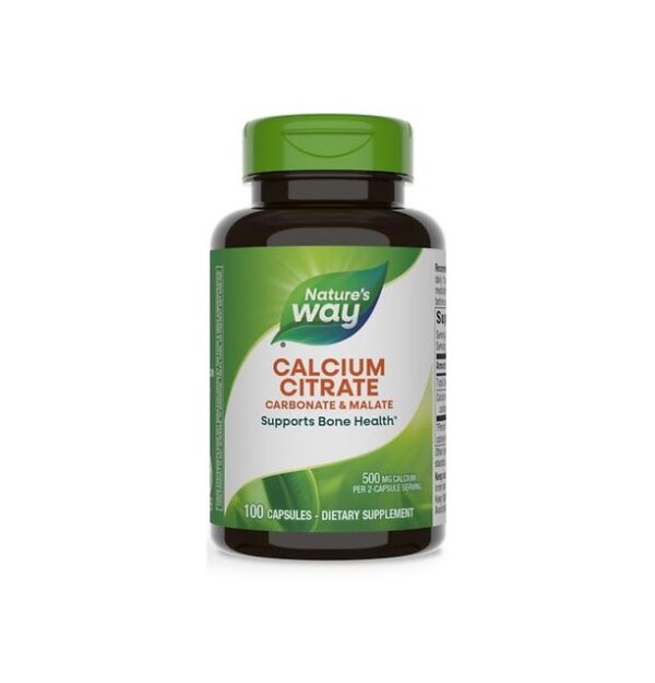 Calciu Citrate, 100 capsule, sprijină sănătatea oaselor.