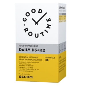 Daily D3+K2, 30 Capsule, Good Routine