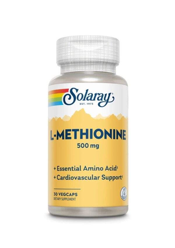 Methionină Solaray, 30 capsule Methionină Solaray, 30 capsule pentru sănătate cardiovasculară.
