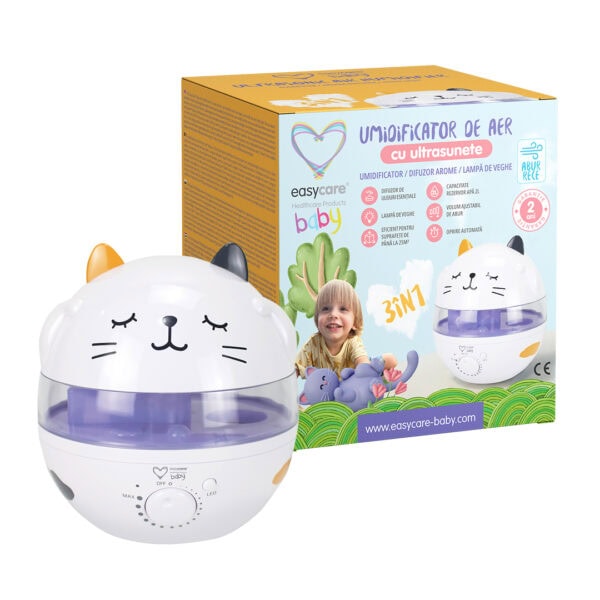 Umidificator Ultrasonic 3 in 1 Pentru Copii, 2L, EasyCare Baby
