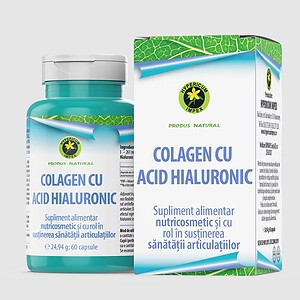 Supliment cu colagen și acid hialuronic pentru sănătatea articulațiilor, 60 capsule, Farmacia Morphe.
