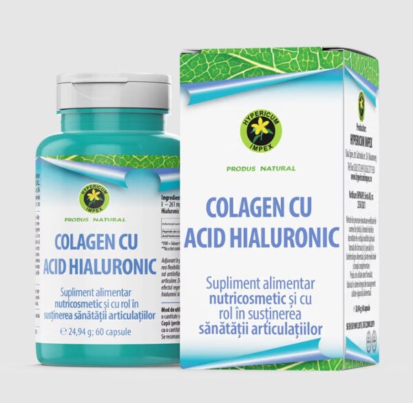 Supliment cu colagen și acid hialuronic pentru sănătatea articulațiilor, 60 capsule, Farmacia Morphe.