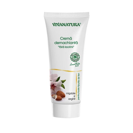 Crema Demachianta cu Migdale si Argint Coloidal, 75 ml, Vivanatura
