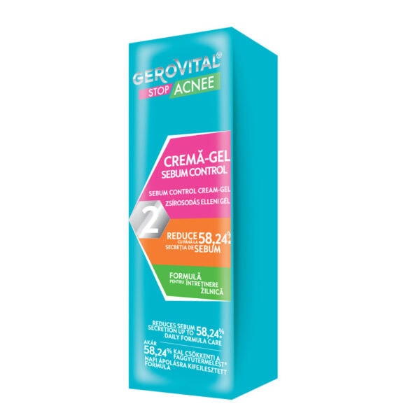 Crema Gel Sebum Control 2 Stop Acnee, 50 ml, Gerovital