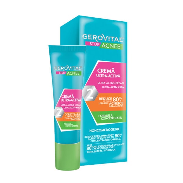 Crema Ultra Activa 2 Stop Acnee, 15 ml, Gerovital