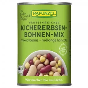 Fasole Mixta la Conserva Bio, 400 g, Rapunzel