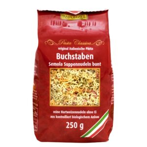 Fidea Supa Litere Colorate Semola Bio, 250 g, Rapunzel