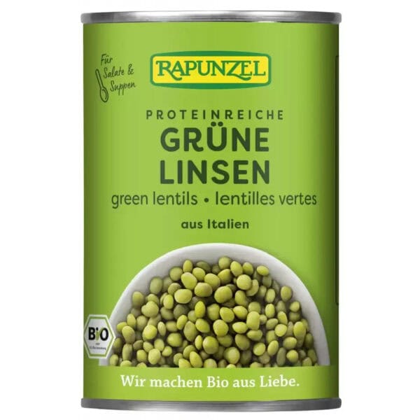 Linte Verde la Conserva Bio, 400 g, Rapunzel
