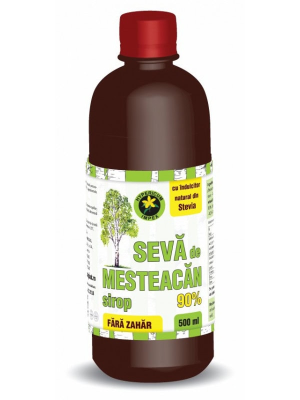 Sirop Seva de Mesteacan Fara Zahar, 500 ml, Hypericum
