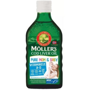 ulei-din-ficat-de-cod-pure-mom-and-baby-250-ml-mollers-o18802-farmacia-morpheus Ulei din Ficat de Cod Pure Mom and Baby, 250 ml, Moller's