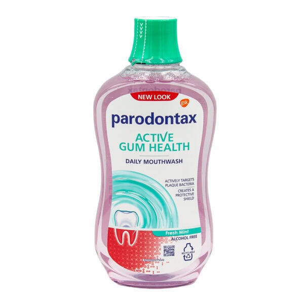 Apa de Gura Fara Alcool Active Gum Health Fresh Mint Parodontax, 500 ml, Haleon