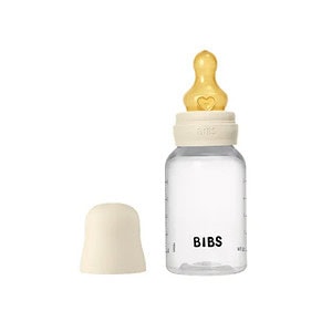 BIBS Biberon Lapte Anticolici PP-Tetina Latex- Set complet Ivory, 150 ml