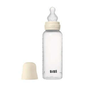 BIBS Biberon Lapte Anticolici PP-Tetina Silicon- Set complet Ivory, 270 ml