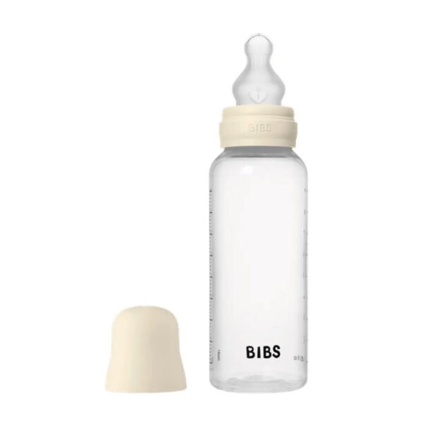 BIBS Biberon Lapte Anticolici PP-Tetina Silicon- Set complet Ivory, 270 ml