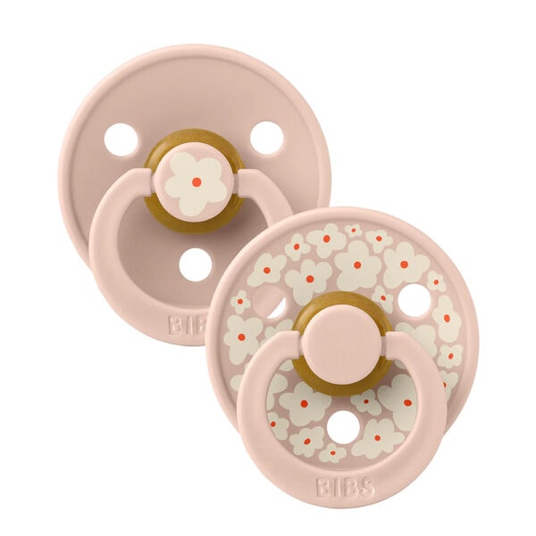 BIBS Studio Set 2 Suzete Colour Jasmin Blush Mix, 0-6Luni (Size 1), Latex