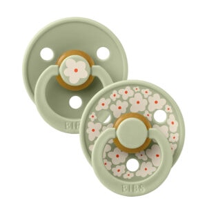 BIBS Studio Set 2 Suzete Colour Jasmin Sage Mix, 0Luni+, Latex