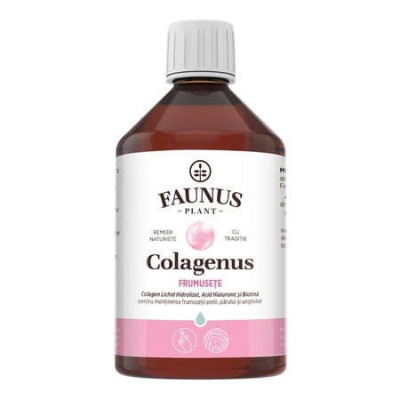 Colagen lichid hidrolizat pentru par, piele si unghii Colagenus Frumusete, 500 ml, Faunus Plant