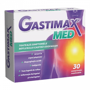Gastimax Med, 30 comprimate masticabile, Fiterman