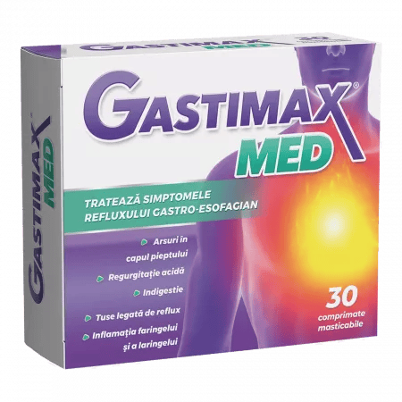 Gastimax Med, 30 comprimate masticabile, Fiterman