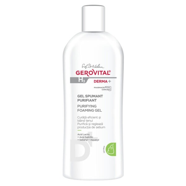 Gel Spumant Purifiant Ten Gras H3 Derma+, 200 ml, Gerovital