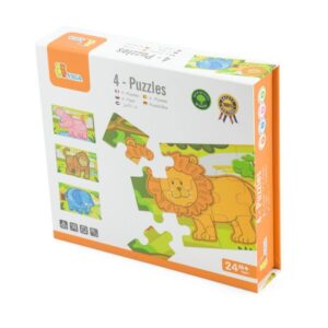 Puzzle Conectabil 4 in 1 - Jungla, Viga