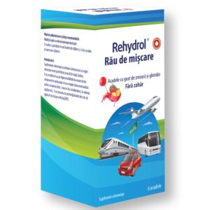 Acadele Pentru Rau de Miscare cu zmeura si ghimbir Rehydrol, 6 Acadele, MBA Pharma Innovation