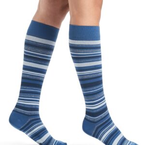 Ciorapi Mirofibra Shades Gamba Pentru Femei, Dungi, Marimea M, Inchisi la Degete, Jeans, Sigvaris 308126