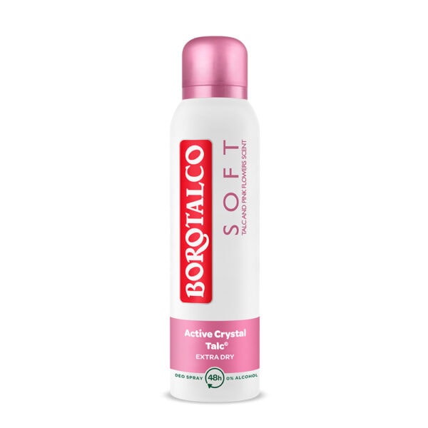 Deodorant Spray Soft Active Crystal Talc, 150 ml, Borotalco