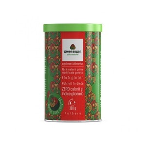 Farmacia Morpheus - Green Sugar Cutie cu Green Sugar, îndulcitor natural, 300 g, Remedia.