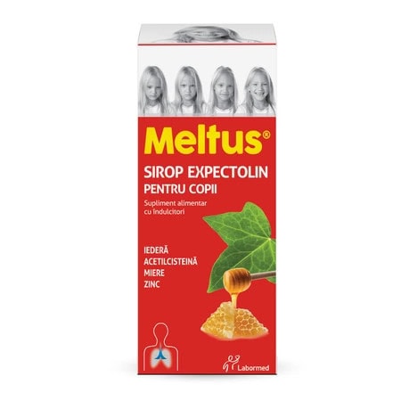 Sirop cu Miere, Iedera, Zinc si Acetilcisteina Meltus Expectolin, 100 ml, Labormed