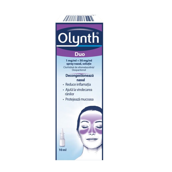 Olynth Duo, 1 mg/ml+50 mg/ml Spray Nazal, Soluție, 10 ml, Johnson & Johnson