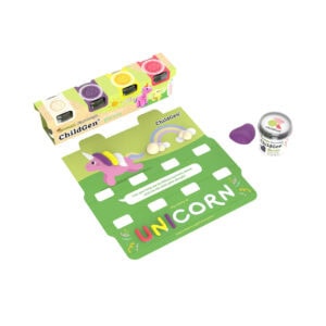 Plastilina Play Dough Pachet Back to School, Alb-Roz-Violet-Galben, 4 x 125 g, ChildGen