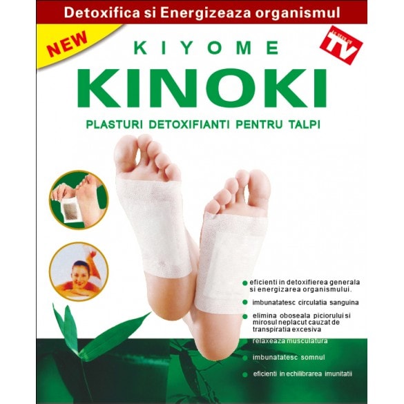 Plasture Detoxifiant Kinoki 6 x 8 cm, 10 Bucati, Naturalia Diet