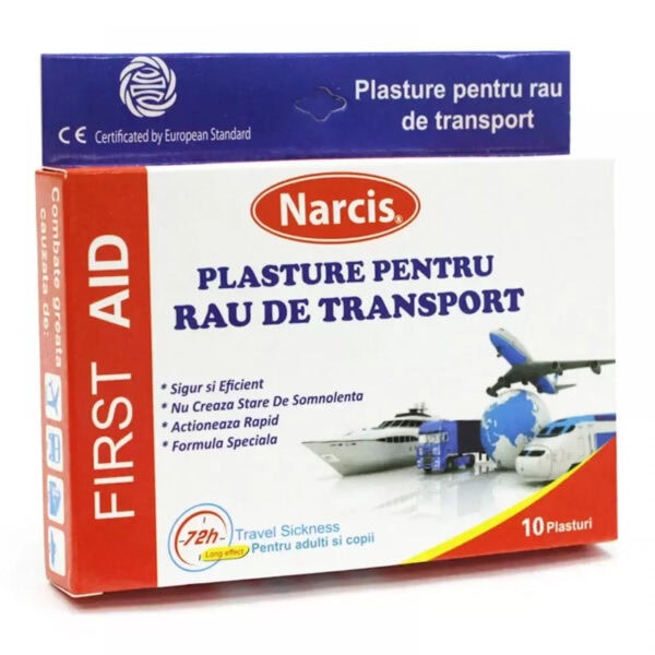 Plasturi Pentru Rau de Transport, 10 Bucati, Narcis