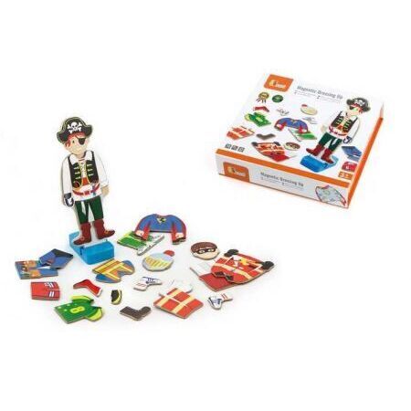 Set Magnetic Vestimentatie Baieti, Pirat, Viga