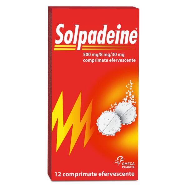 Solpadeine, 500 mg/8 mg/30 mg, 12 Comprimate Efervescente, Omega Pharma