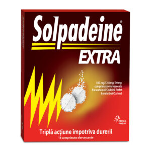 Solpadeine Extra, 500 mg/12,8 mg/30 mg, 16 Comprimate Efervescente, Omega Pharma
