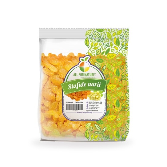 Stafide Aurii Deshidratate 100 g, All For Nature