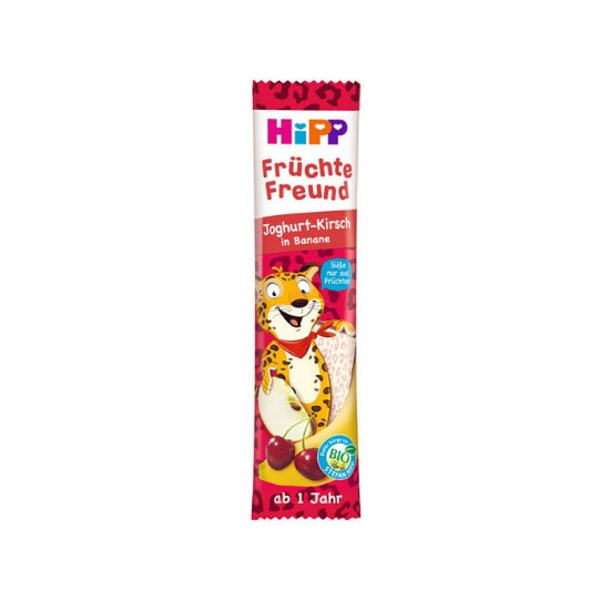 Baton Bio cu Iaurt, Cirese si Banana Fruit Friend, + 1 Ani, 23 g, Hipp